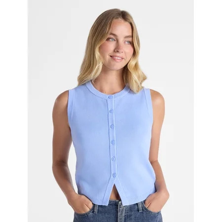 No Boundaries Sweater Vest, Midweight, Women’s | Walmart (US)