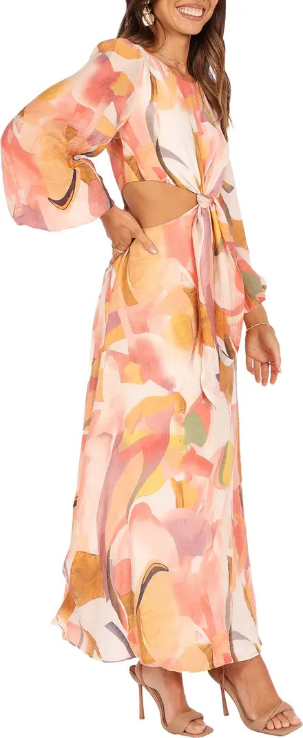Laquin Cutout Long Sleeve Maxi Dress | Nordstrom