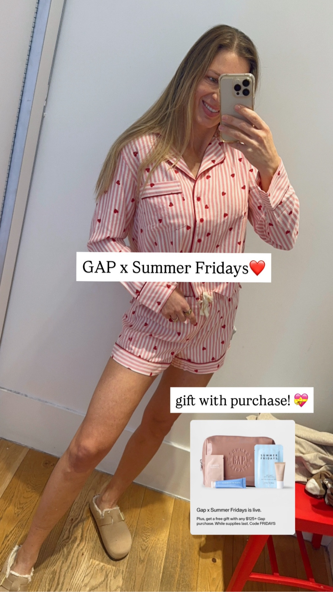 Stopped by at Gap to check out the GAP x Summer Fridays limited time collab and it’s super cute! I’ll post everything I tried on and link below.
There’s some free Summer Fridays goodies with purchase too! 

*wearing size S in both 

#gap #summerfridays #collab #limited #pjs #giftideasforher #giftsforgirls #teenagegirlgifts #pajamas #gifts

#LTKGiftGuide #LTKFindsUnder50 #LTKmorningroutine