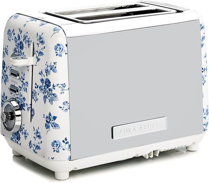VQ Laura Ashley China Rose Stainless Steel 2 Slice Toaster | Multi-Functional Bagels & Bread Toas... | Amazon (US)