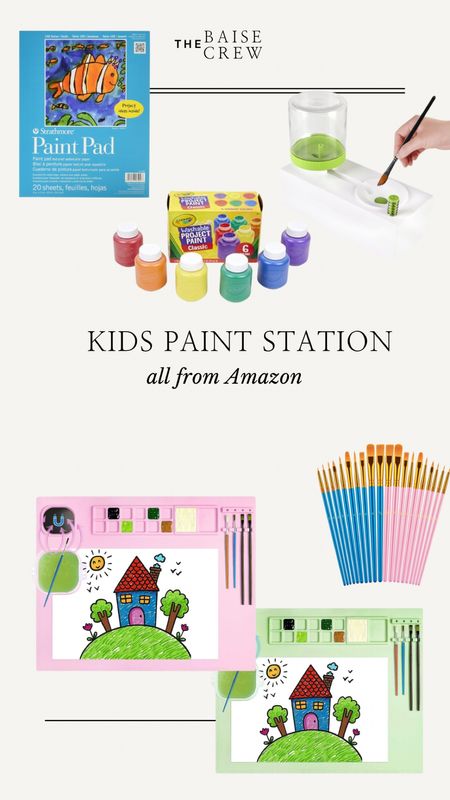 All the supplies from our Amazon kids paint station! 

#LTKfamily #LTKkids #LTKfindsunder50