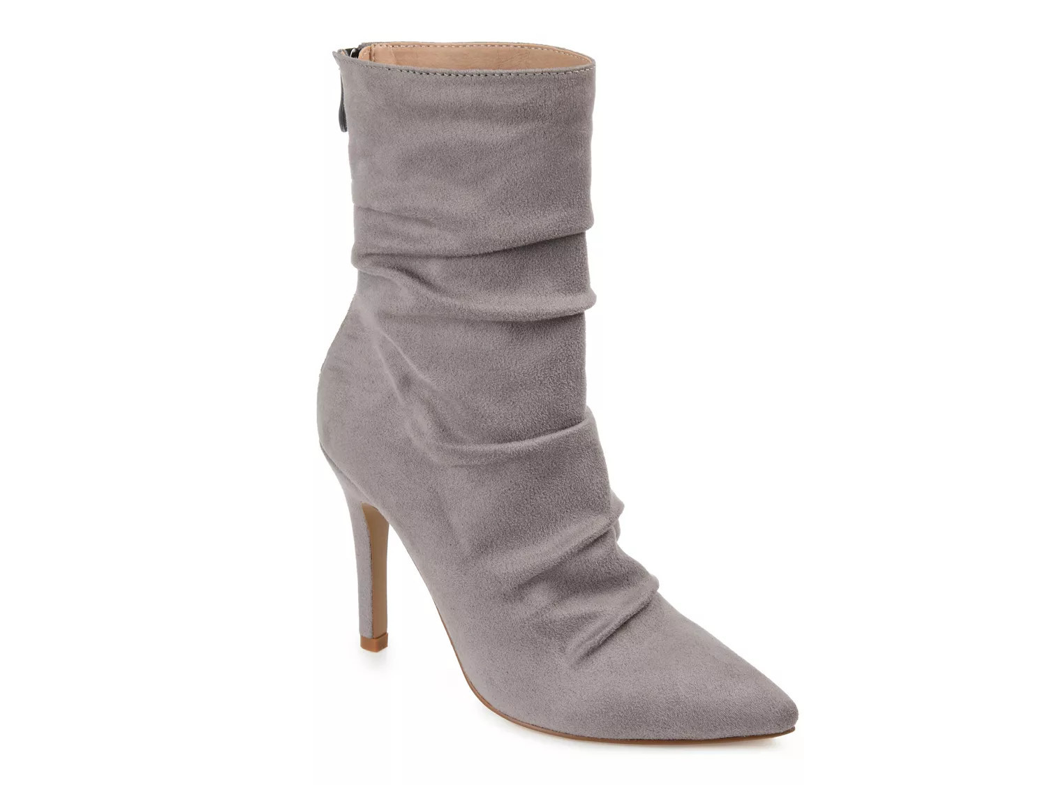 Journee Collection Markie Bootie | Women's | Grey | Size 9.5 | Boots | Slouch | Stiletto | DSW