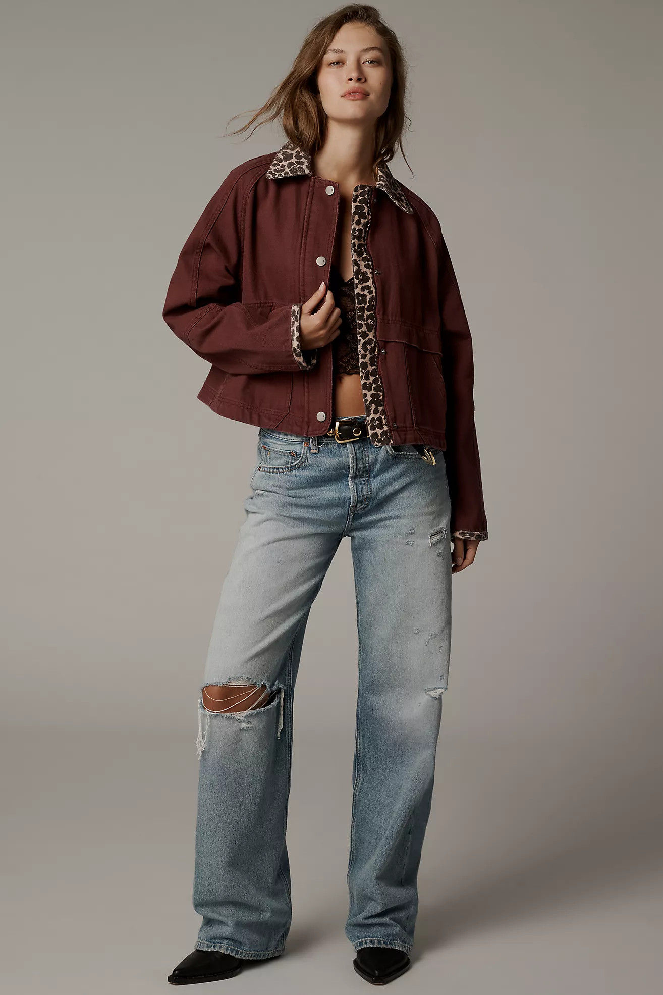 The Lexie Cropped Workwear Jacket by Pilcro | Anthropologie (US)
