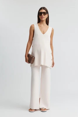 Longline Crepe Tank (Petal) | Legoe Heritage Maternity APAC