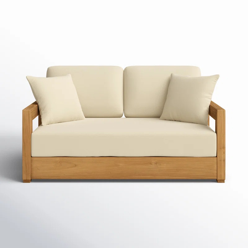 Melrose 52.75'' Teak Outdoor Loveseat | Wayfair North America