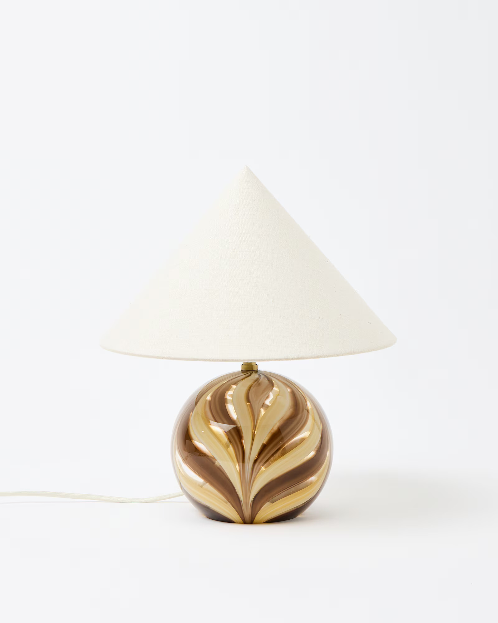 Inara Brown Swirl Glass Desk & Table Lamp | Oliver Bonas | Oliver Bonas (Global)