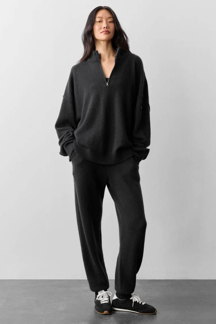 Wool Cashmere New Class 1/4 Zip Pullover | Alo Yoga
