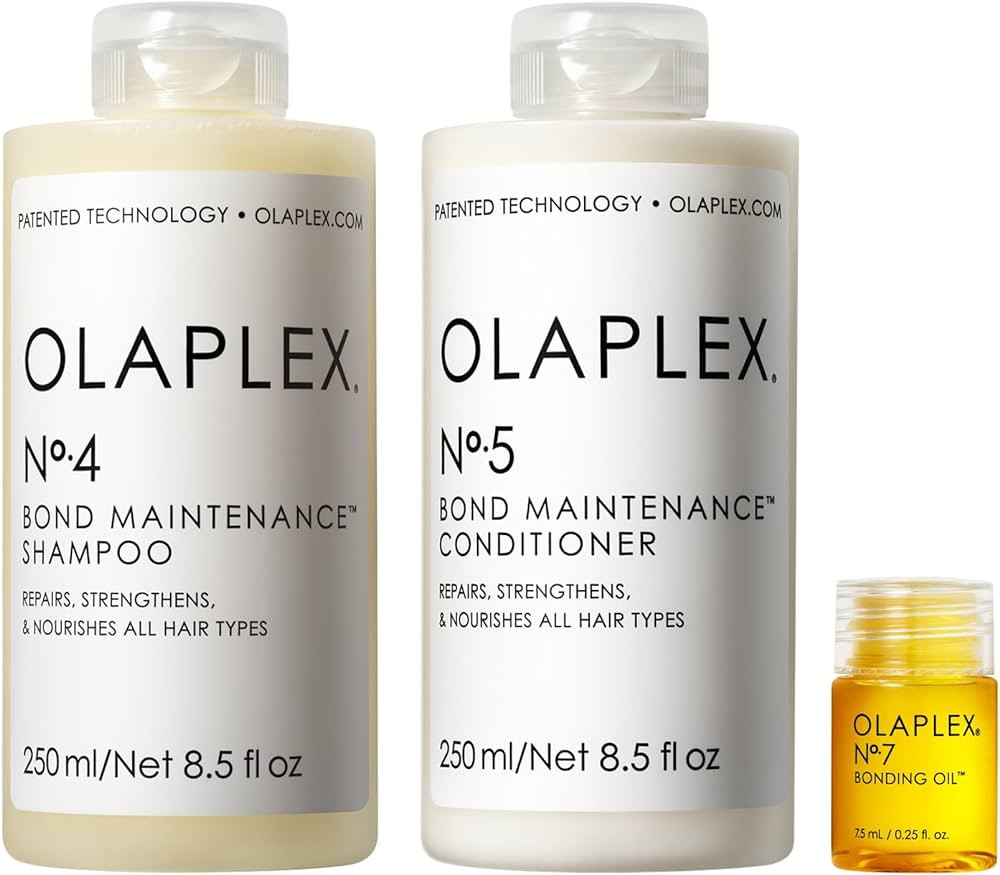 Amazon.com: Olaplex Wash and Shine Hair Kit: No. 4, 5, 7, Shampoo & Conditioner Set to Cleanse, H... | Amazon (US)