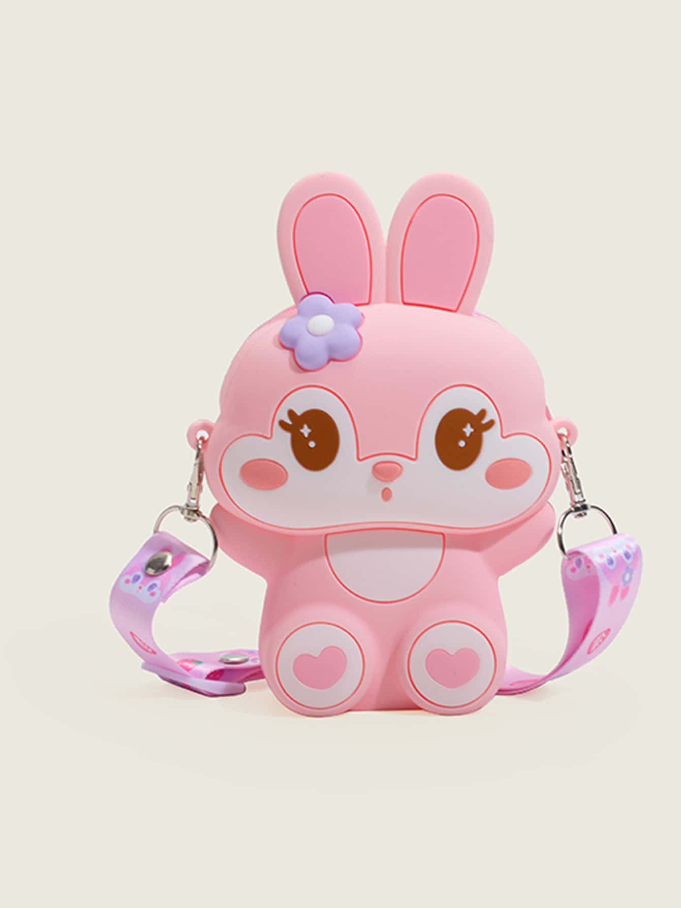 Girls Cartoon Rabbit Crossbody Bag Cute Flower Decor | SHEIN