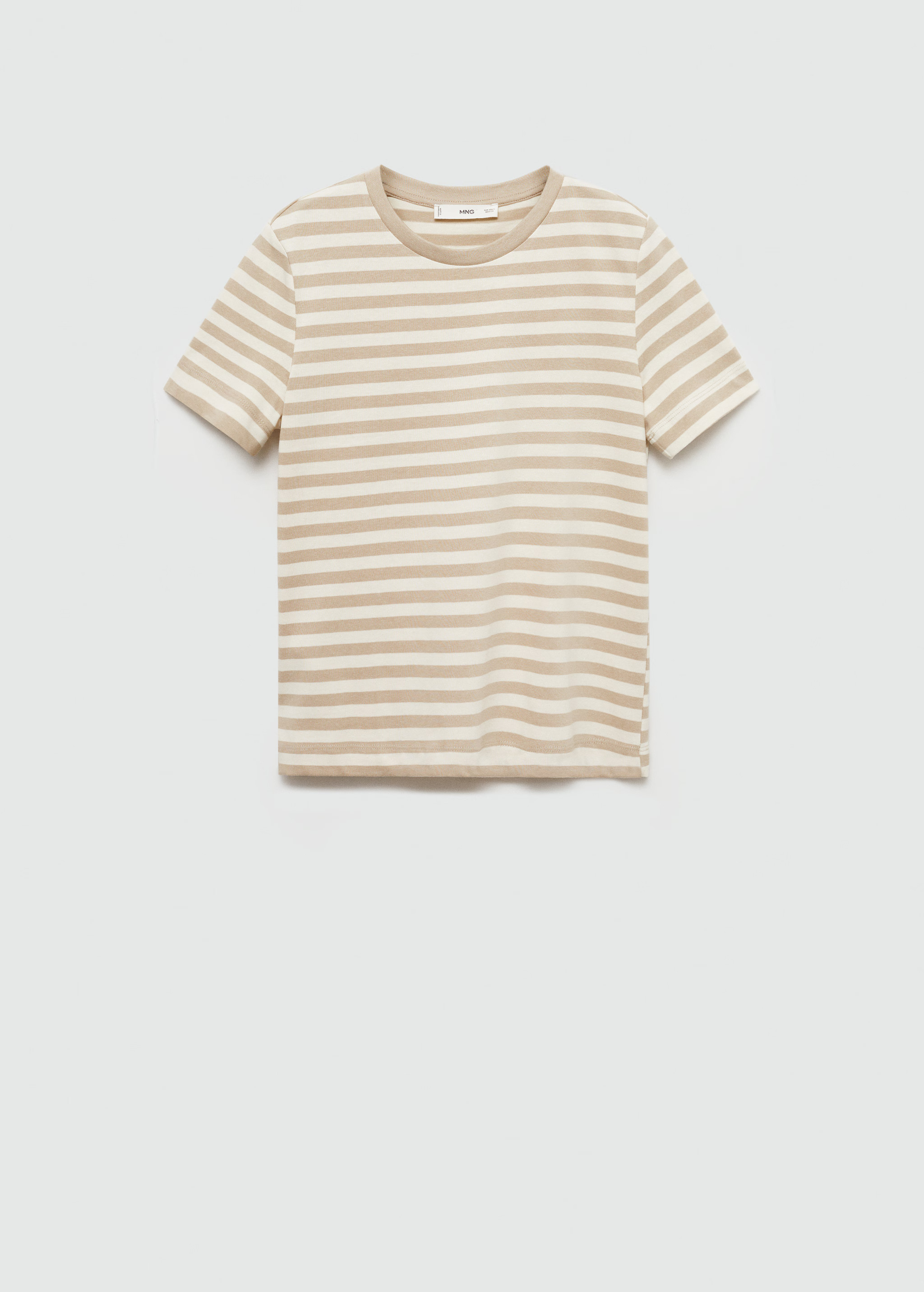 Striped cotton T-shirt | MANGO (UK)