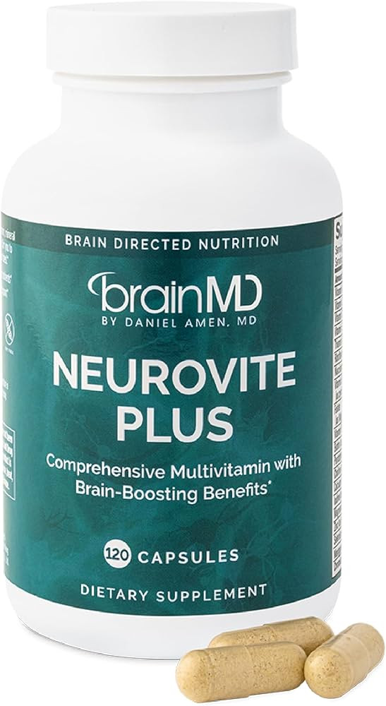 Dr Amen BrainMD NeuroVite Plus - 120 Capsules - Multivitamin & Mineral Supplement, Enhanced with Phytonutrients, Enzymes & Whole Foods - Gluten Free - 30 Servings | Amazon (US)