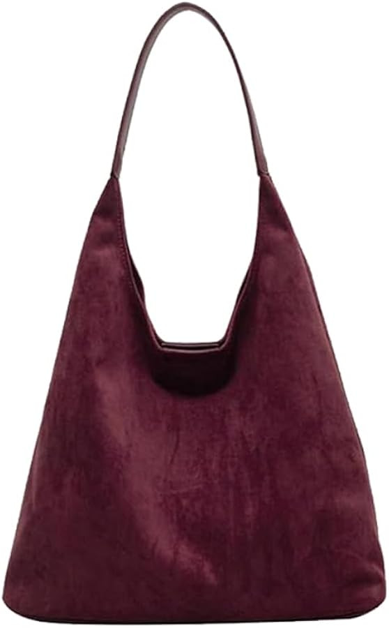 Suede Bag for Women Suede Hobo Bags Suedes Tote Bag Suedes Handbag Shoulder Bag | Amazon (US)
