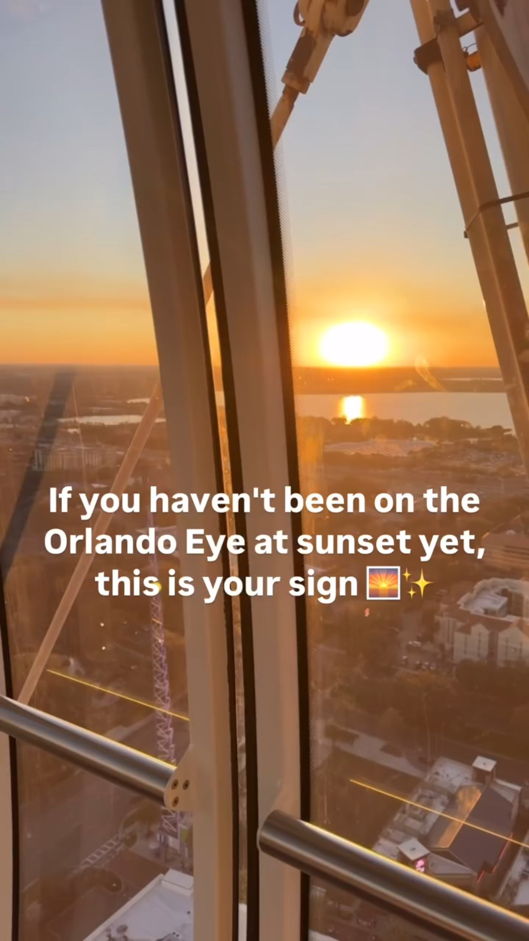 Sunset + Orlando Eye = pure magic 🌇✨ This is your sign! 🌅🔥
.
The Orlando Eye, now called The Wheel at ICON Park, is the spot for breathtaking views of the city. 🌇 From 400 feet up, you’ll see the magic of Orlando come alive—glowing city lights, theme park skylines, and, if you time it right, a sunset that paints the sky in shades of gold, pink, and purple. 🌅
.
✨ Why You’ll Love It:
	•	Climate-controlled capsules = perfect views, rain or shine.
	•	A 20-minute ride that feels like a mini escape.
	•	Sip and spin: Grab a drink before you board for the ultimate sunset vibes. 🍹
.
Pro tip: Visit at dusk for the ultimate golden hour experience. 🌟 Whether you’re a local or just visiting, The Wheel is a must for your Orlando bucket list.
.
@iconparkorlando 
#OrlandoEye #ICONPark #OrlandoSunset #VisitOrlando #SkylineViews #ICONParkOrlando #OrlandoViews #LoveFL #FloridaAdventures #VisitFlorida #DiscoverOrlando #OrlandoBucketList #FloridaSunsets #TravelOrlando #ExploreFL #WheelAtICONPark #CityViews #OrlandoInsta #OrlandoAttractions #SunsetChasers #OrlandoReels #TravelGram #OrlandoAdventures #FloridaVibes