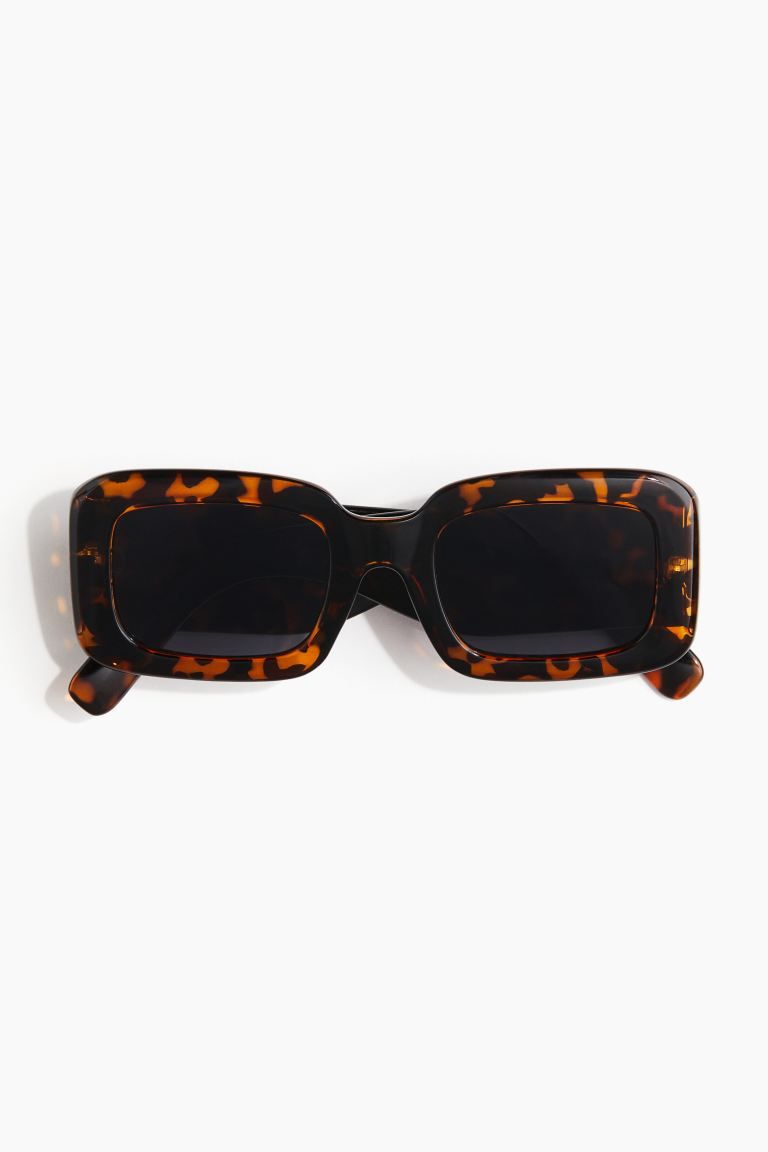 Rectangular Sunglasses - Brown/tortoiseshell-patterned - Ladies | H&M US | H&M (US + CA)