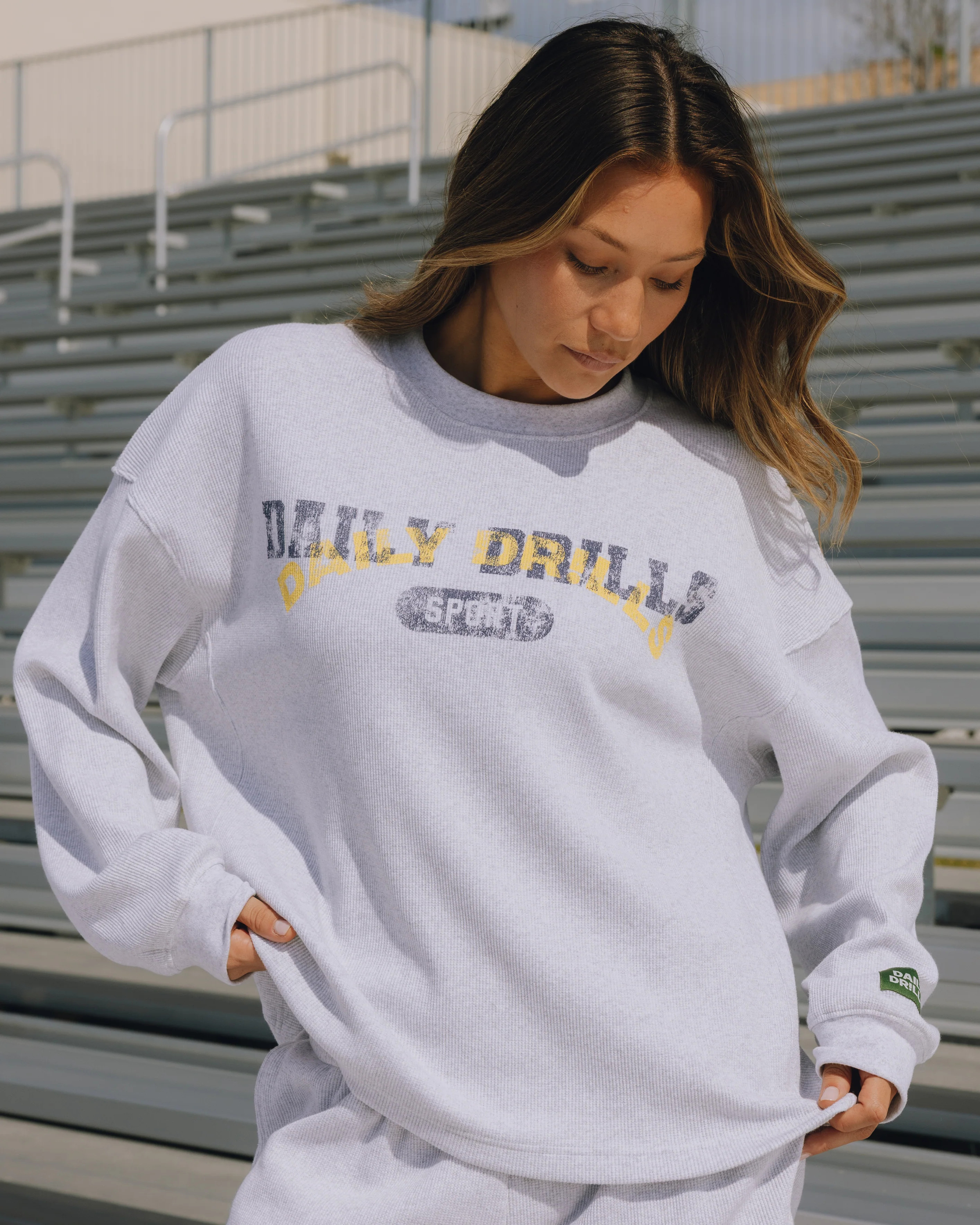 Oversized All Stars Thermal - Light Grey | Daily Drills LLC
