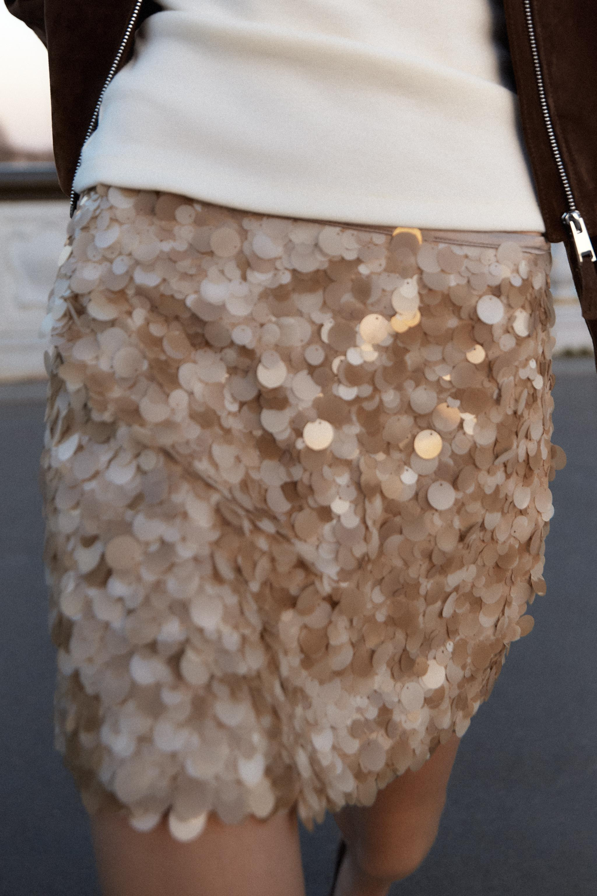SEQUIN MINI SKIRT | Zara US