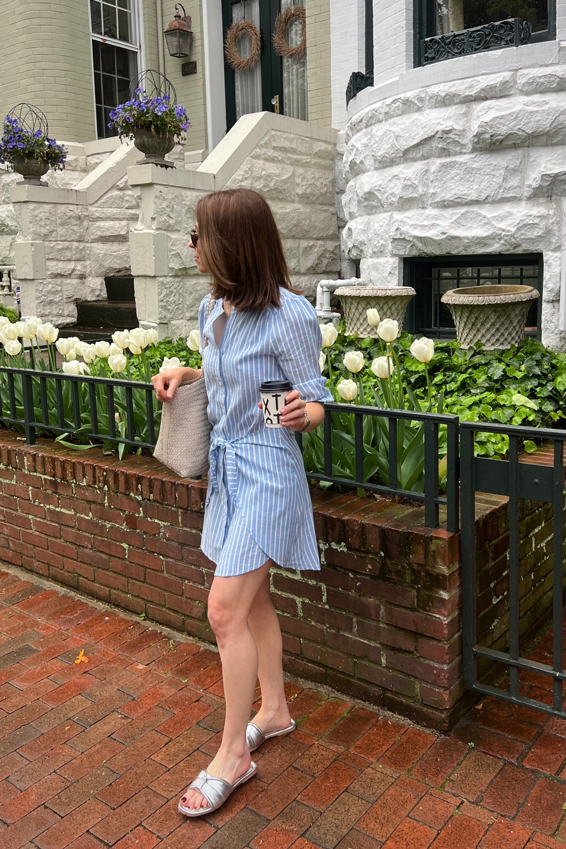 Styling Spring favorites from Evereve including this little tie waist dress and silver slide sandals 

#LTKshoecrush #LTKstyletip

#LTKSeasonal