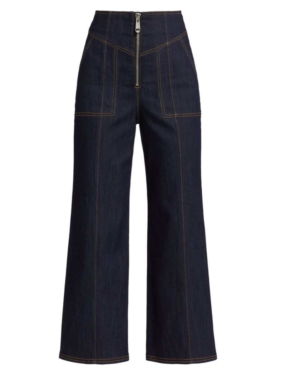 Mariam High-Rise Cropped Denim Pants | Saks Fifth Avenue