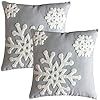 Elife Soft Square Christmas Snowflake Home Decorative Canvas Cotton Embroidery Throw Pillow Cover... | Amazon (US)