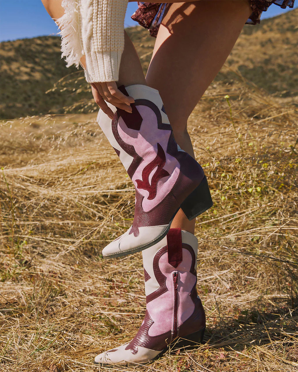 Joyner Abstract Print Faux Leather Boot | VICI