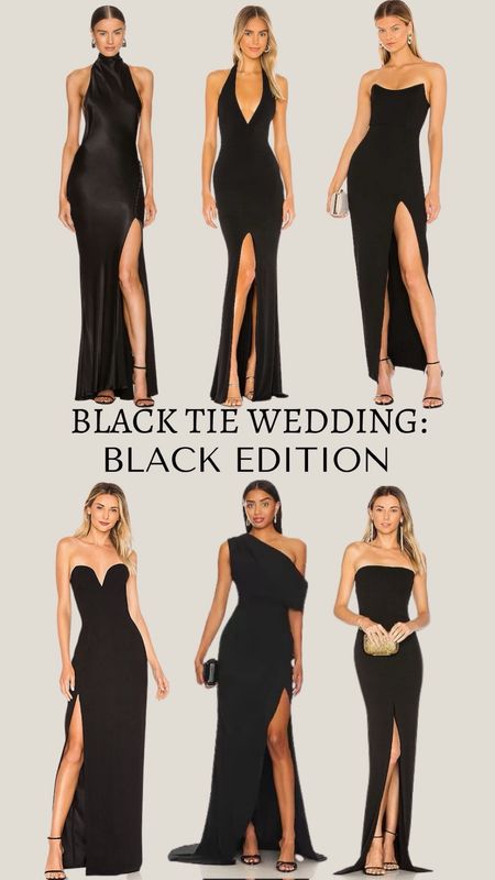 Black tie wedding outfits from Revolve - black edition!

#LTKwedding #LTKstyletip #LTKparties
