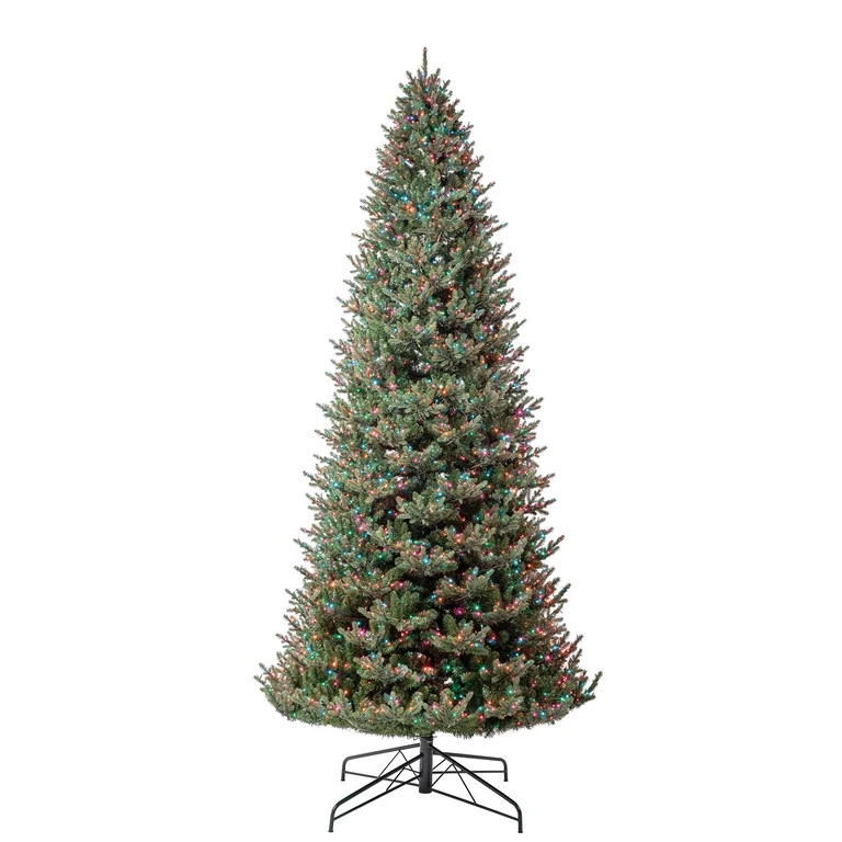 My Texas House 12' Pre-Lit Grand Spruce Green Artificial Christmas Tree with LumaDazzle Color-Cha... | Walmart (US)