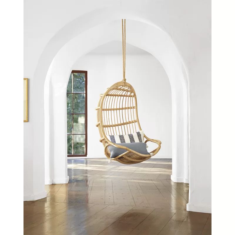 Riviera Rattan Hanging Chair - Natural | Wayfair North America