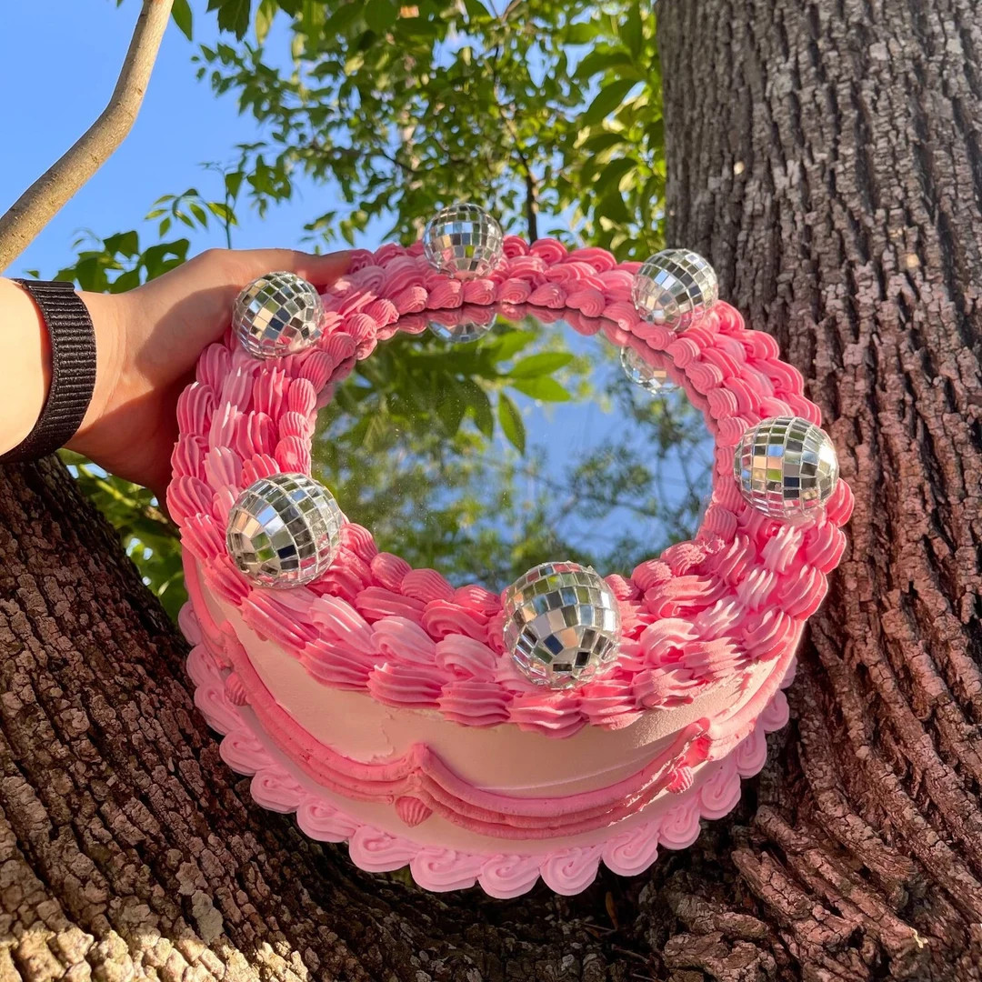 Disco Ball Fake Cake Wall Hanging Mirror - Etsy | Etsy (US)