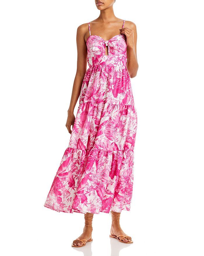 Tropical Print Tiered Midi Dress | Bloomingdale's (US)