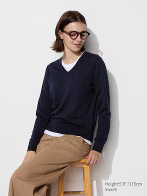 WOMEN'S 100% MERINO CREW NECK SWEATER | UNIQLO AU | Uniqlo Australia