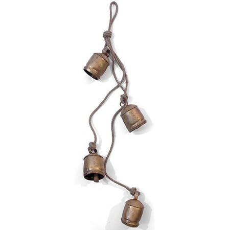 Deco 79 Rustic Metal Cowbell Decorative Bells, 4" x 3" x 30", Gold | Amazon (US)