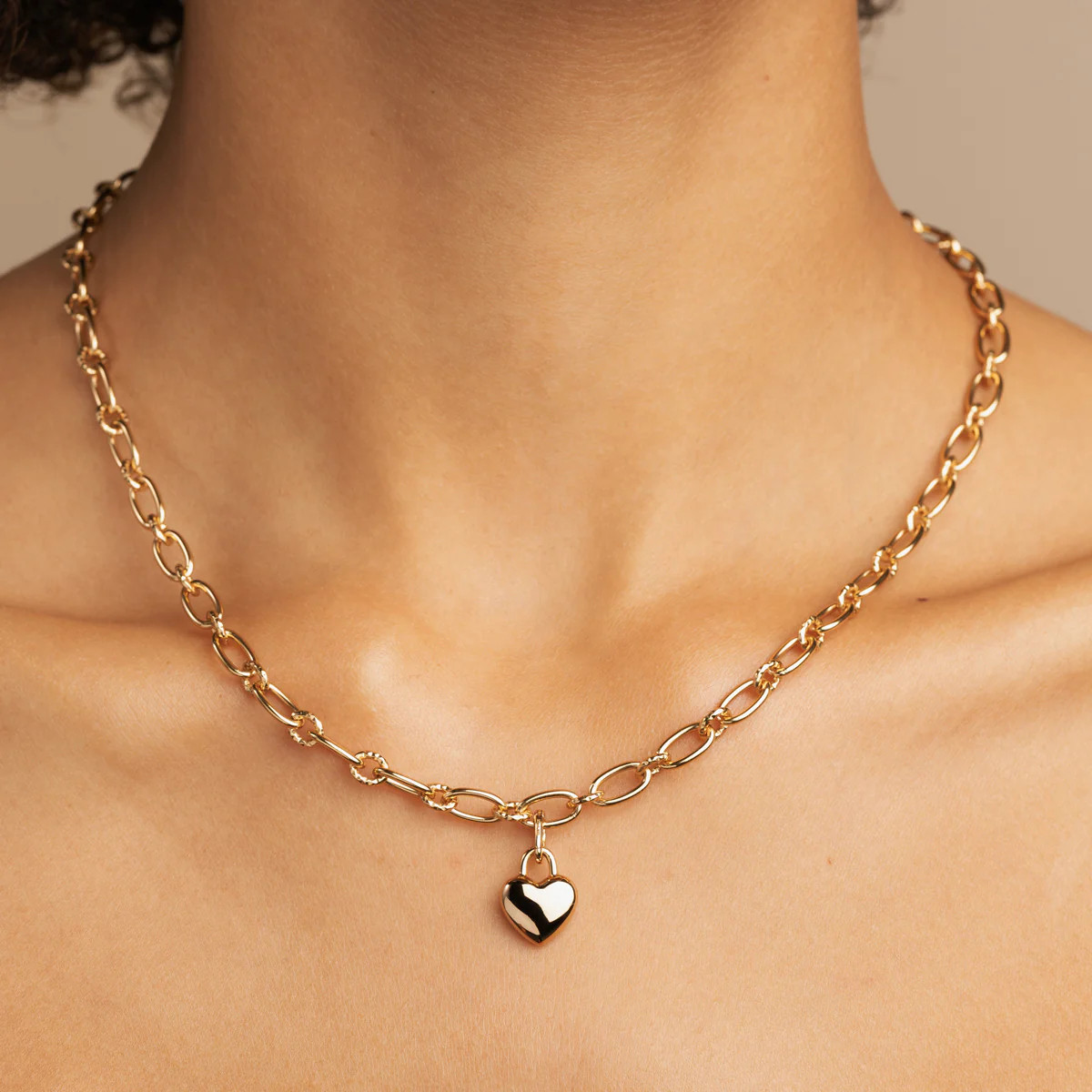 Love Heart Clip Charm in Gold | Astrid & Miyu UK