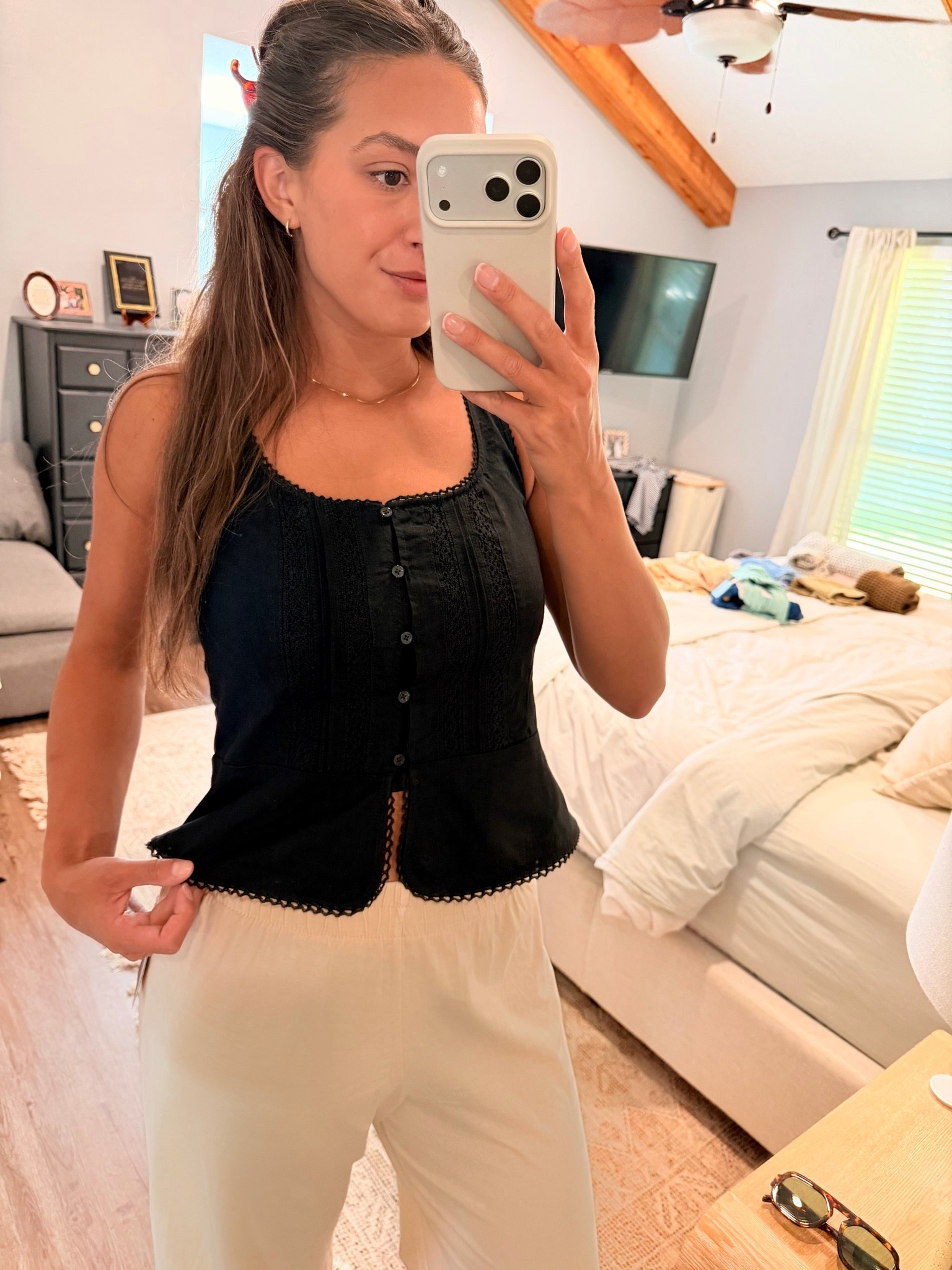 Cute Black tank from Target! Love the longer crop style! Wearing my true size M at Target!

#LTKootd #LTKU