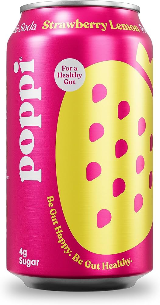 POPPI Sparkling Prebiotic Strawberry Lemon Soda w/Gut Health & Immunity Benefits, Beverages made ... | Amazon (US)
