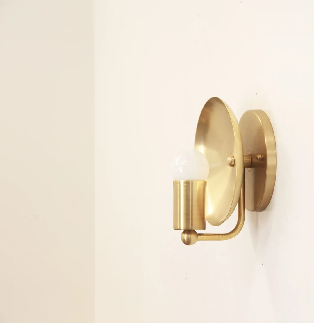 Brass Wall Sconce Light, Solid Brass Wall Sconce Light, Wall Sconce Light, UL Listed. - Etsy | Etsy (US)