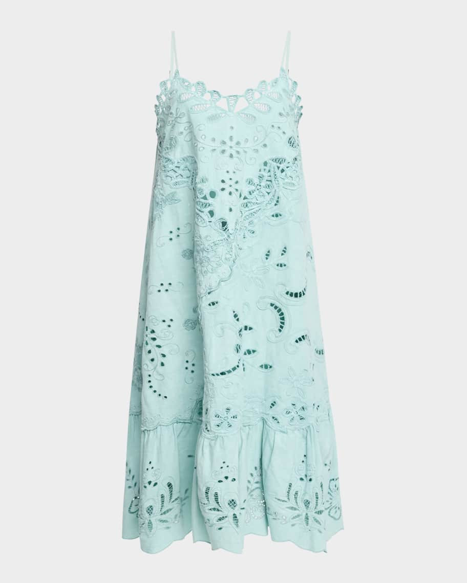 Iyla Embroidered Slip Dress | Neiman Marcus