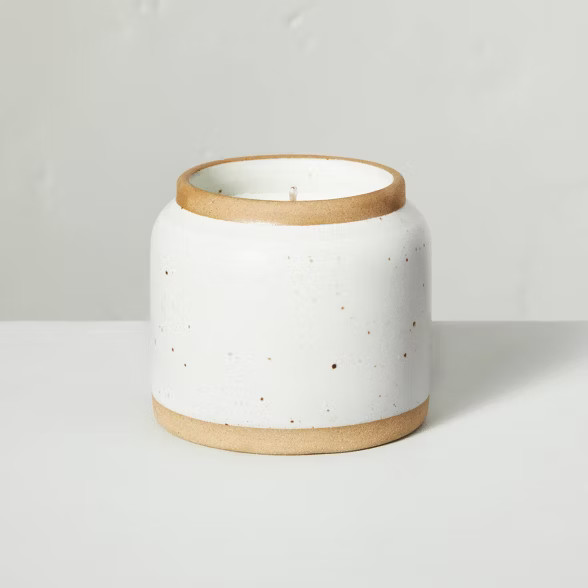 Birch & Amber Speckled Ceramic Seasonal Candle - Hearth & Hand™ with Magnolia | Target