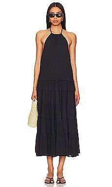 Free People x free-est Somewhere Sunny Maxi Dress in Black from Revolve.com | Revolve Clothing (Global)