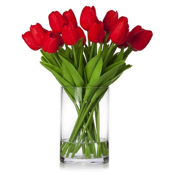 Silk Tulip Arrangement in Vase | Wayfair North America