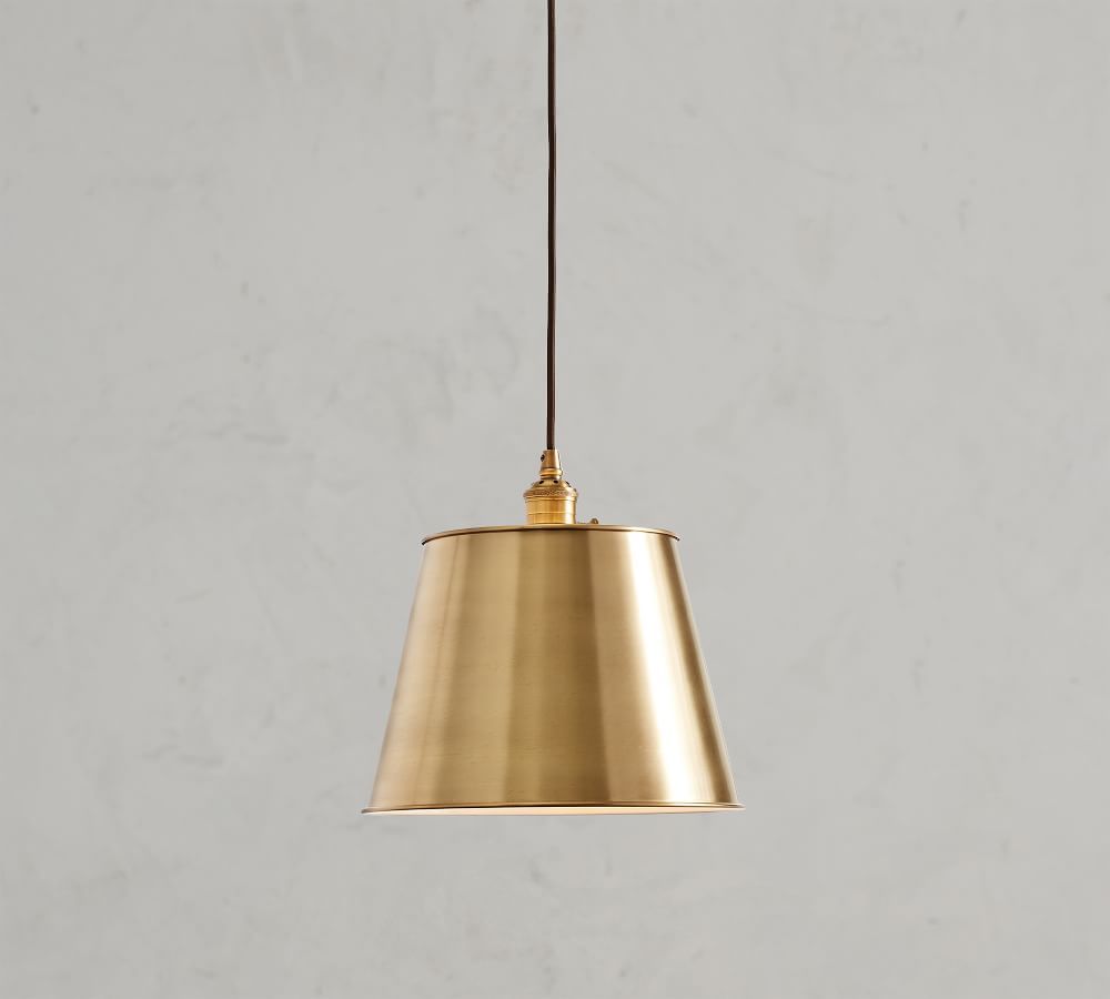 Tapered Metal Shade Cord Pendant | Pottery Barn (US)