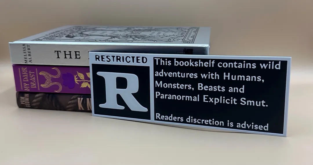 Restricted Book Shelf Sign – Vintage Style Library Decor, Reading Room Warning Plaque, Personal... | Etsy (US)