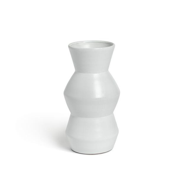 Habitat White Zig Zag Vase | Sainsbury's Online