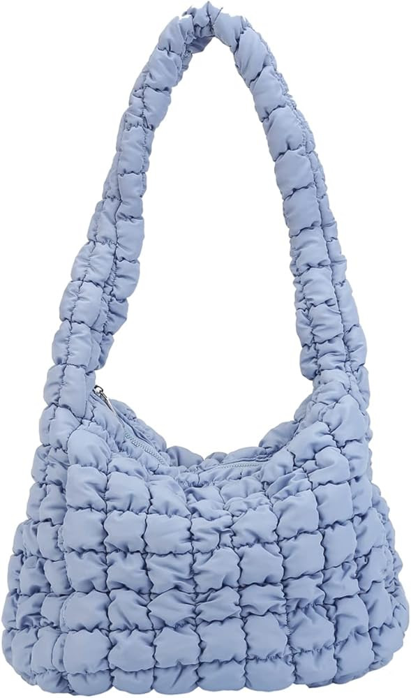 Rejolly Puffer Quilted Shoulder Bag for Women Puffy Bubble Tote Bag Lightweight Nylon Handbag Pad... | Amazon (US)