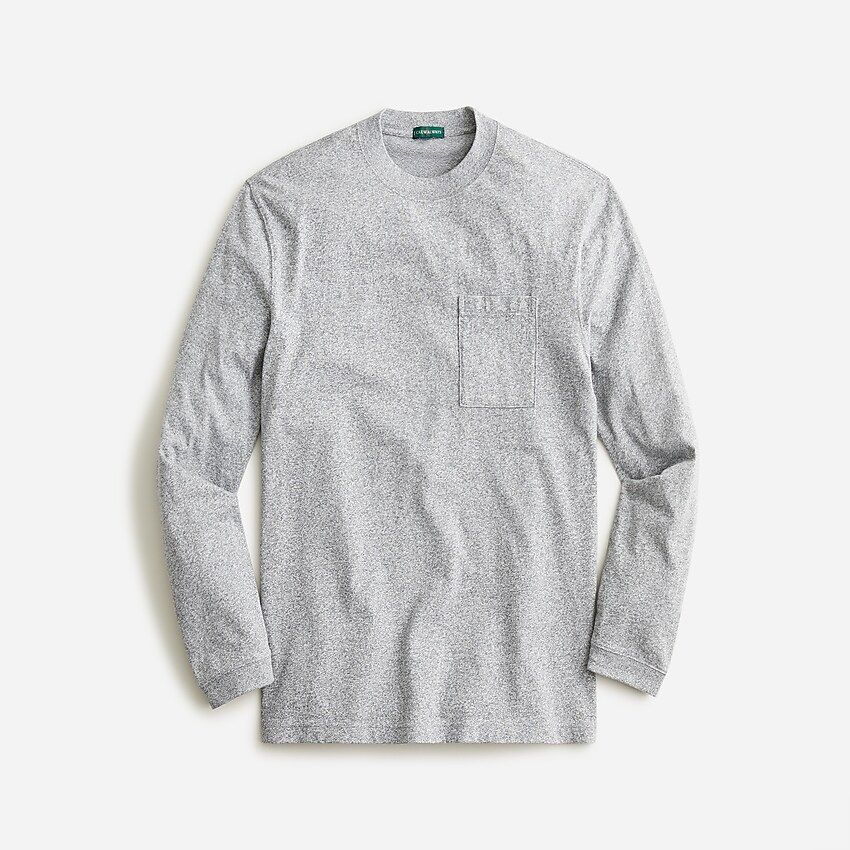 Relaxed long-sleeve premium-weight marled cotton T-shirt | J.Crew US