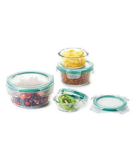 OXO Good Grips Glass Round Eight-Piece Container Set | Best Price and Reviews | Zulily | Zulily