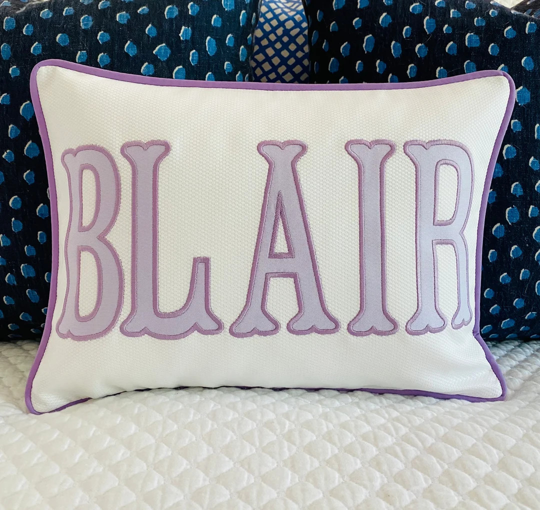 Applique Name Pillow Cover - Etsy | Etsy (US)