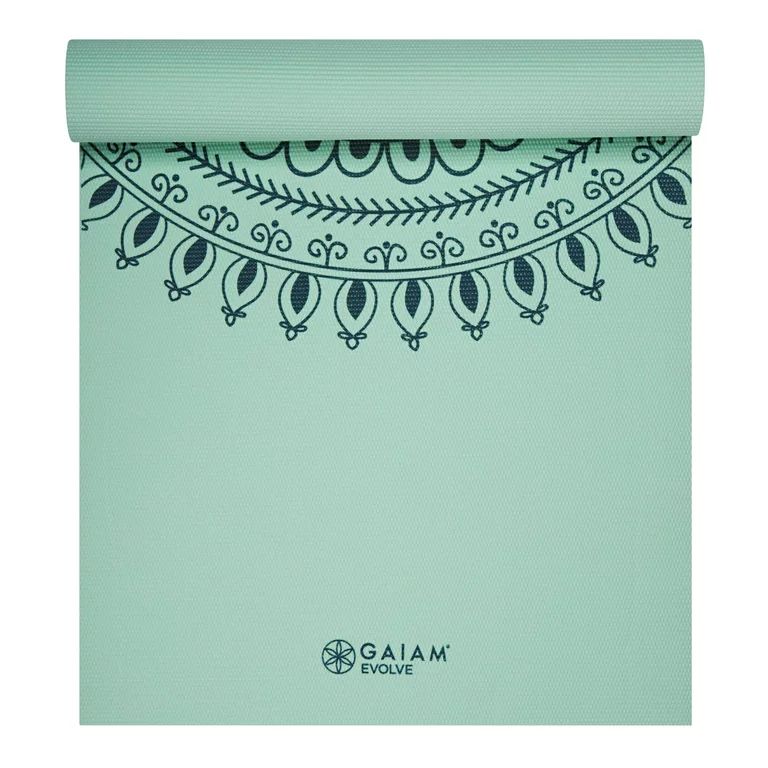 Evolve by Gaiam 5mm Printed Yoga Mat, Mint Marrakesh, PVC | Walmart (US)