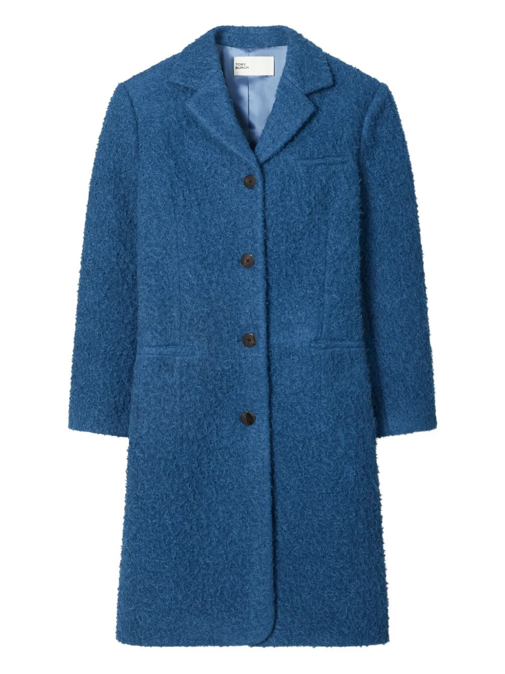 Tory Burch button wool coat - Blue | Farfetch Global