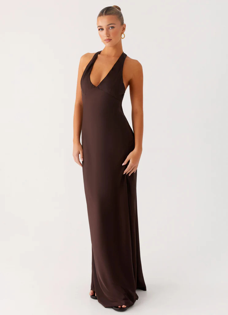 Angie Maxi Dress - Chocolate | Peppermayo (Global)