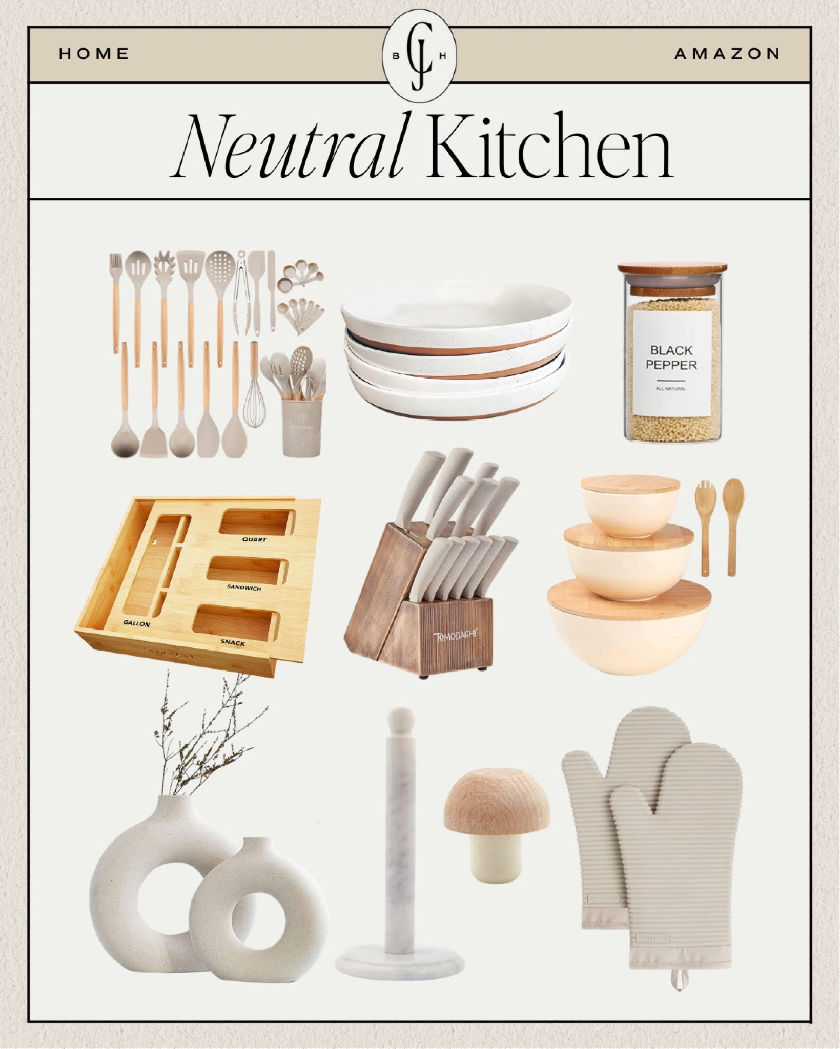 Neutral kitchen finds 